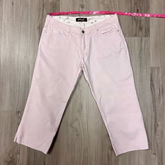 Vintage y2k Hint capri corduroy jeans in light pink. NWOT sz 13 low rise - Picture 5 of 13